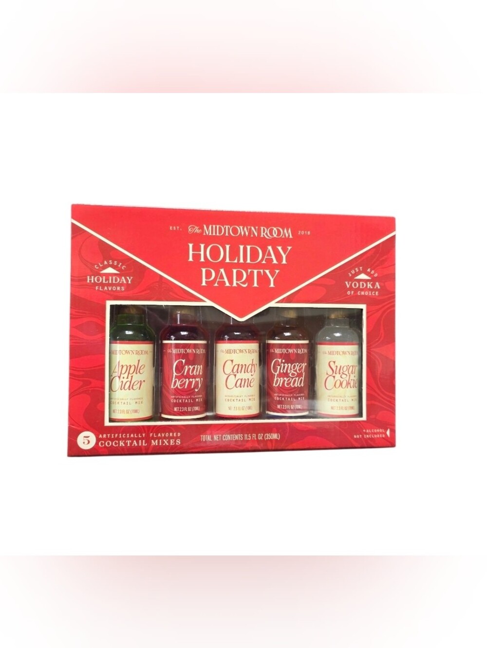 The Midtown Room Holiday Party Cocktail Mixes set of 5 x 2.3fl oz NIB